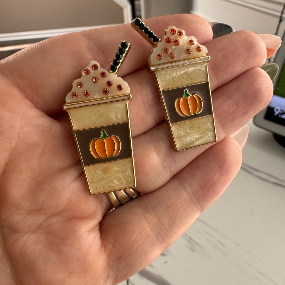 Bauble Bar Pumpkin Spice Earrings - Picture 3 of 4